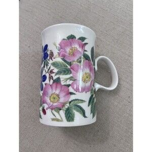Dunoon Fine Bone China Floral Coffee Tea Mug Floral Garden Scotland Porcelain